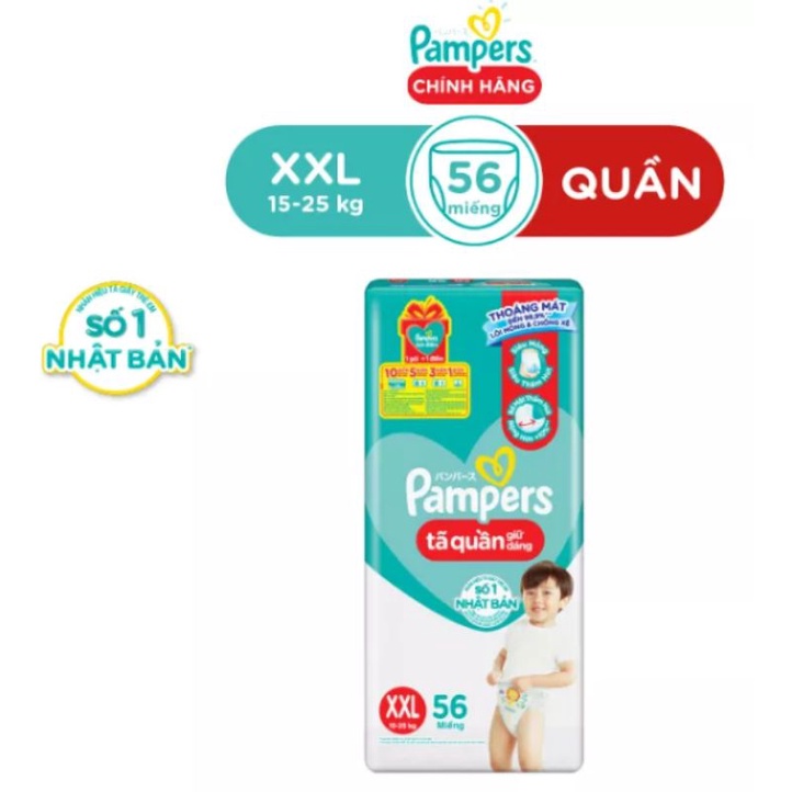Tã quần pampers giữ dáng m72,l68, xl62 và tã dán pampers nội địa nhật l42