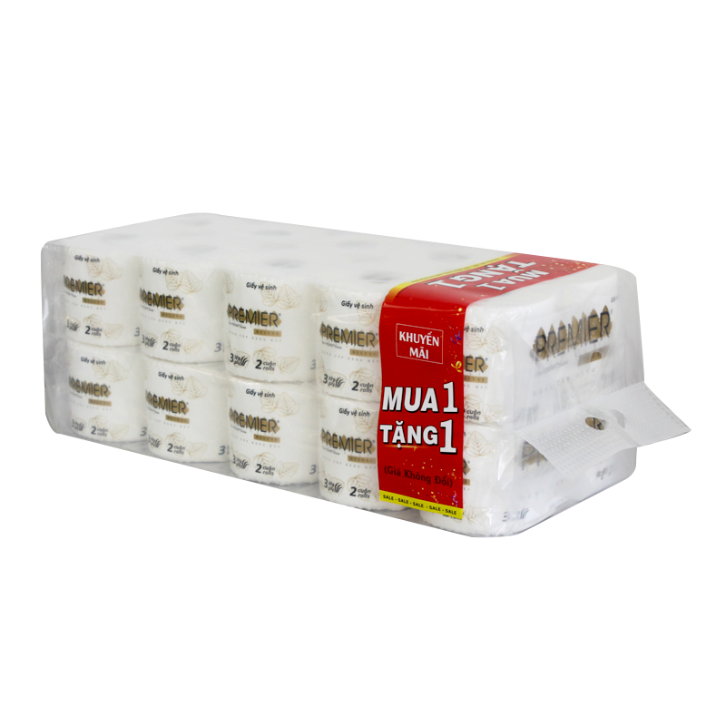 Giấy vệ sinh premier deluxe 3 lớp lốc 10 cuộn x 2