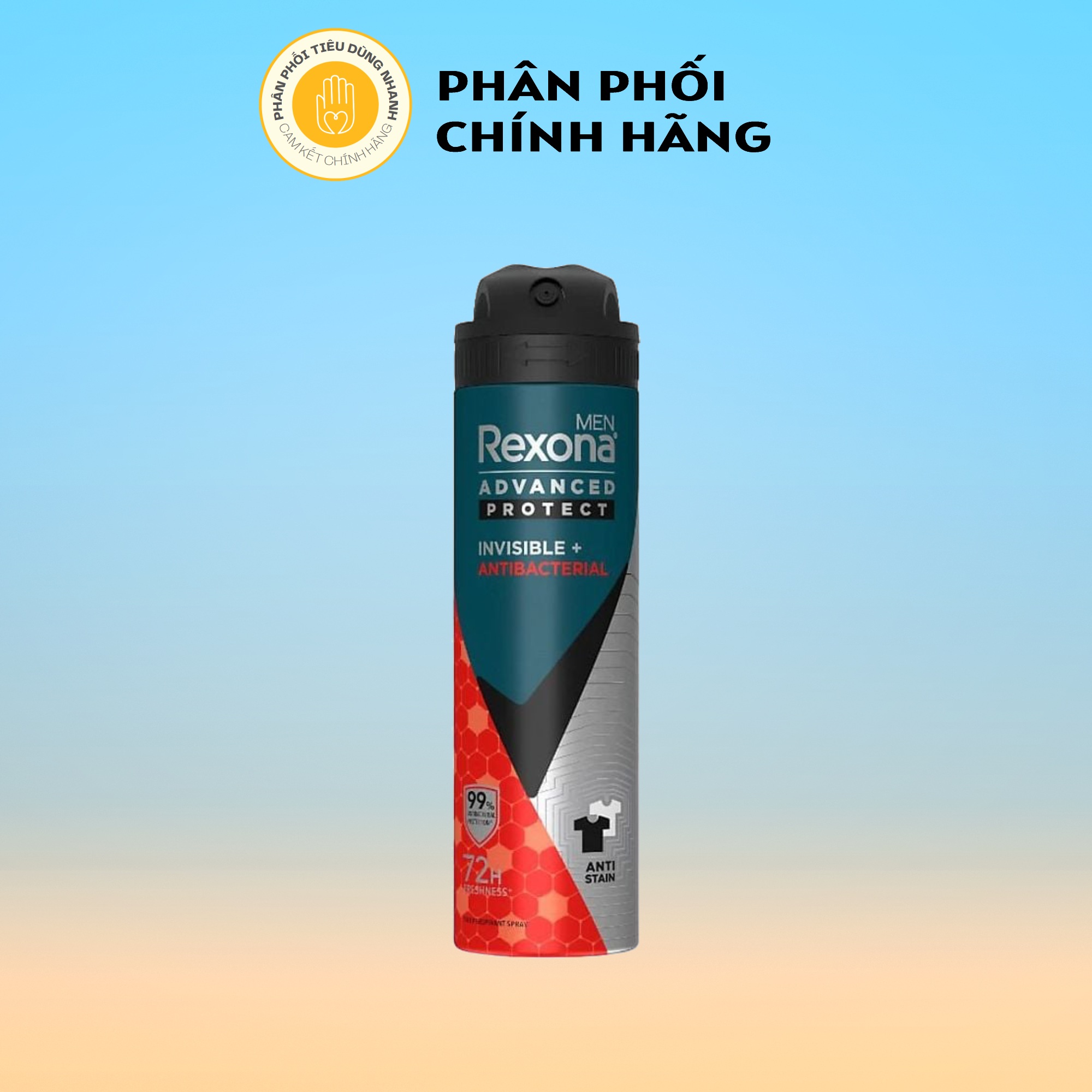 Xịt Khử Mùi Nam Rexona Men Invisible & Antibacterial 150ml