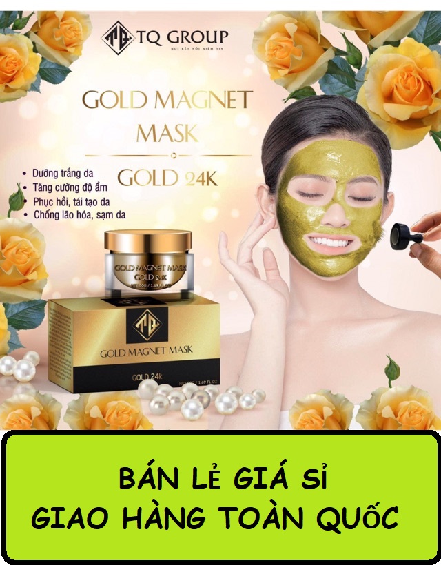 Mặt Nạ Vàng 24k Gold Magnet mask Mới - Tặng Kèm Cao Mụn Sâm Vàng