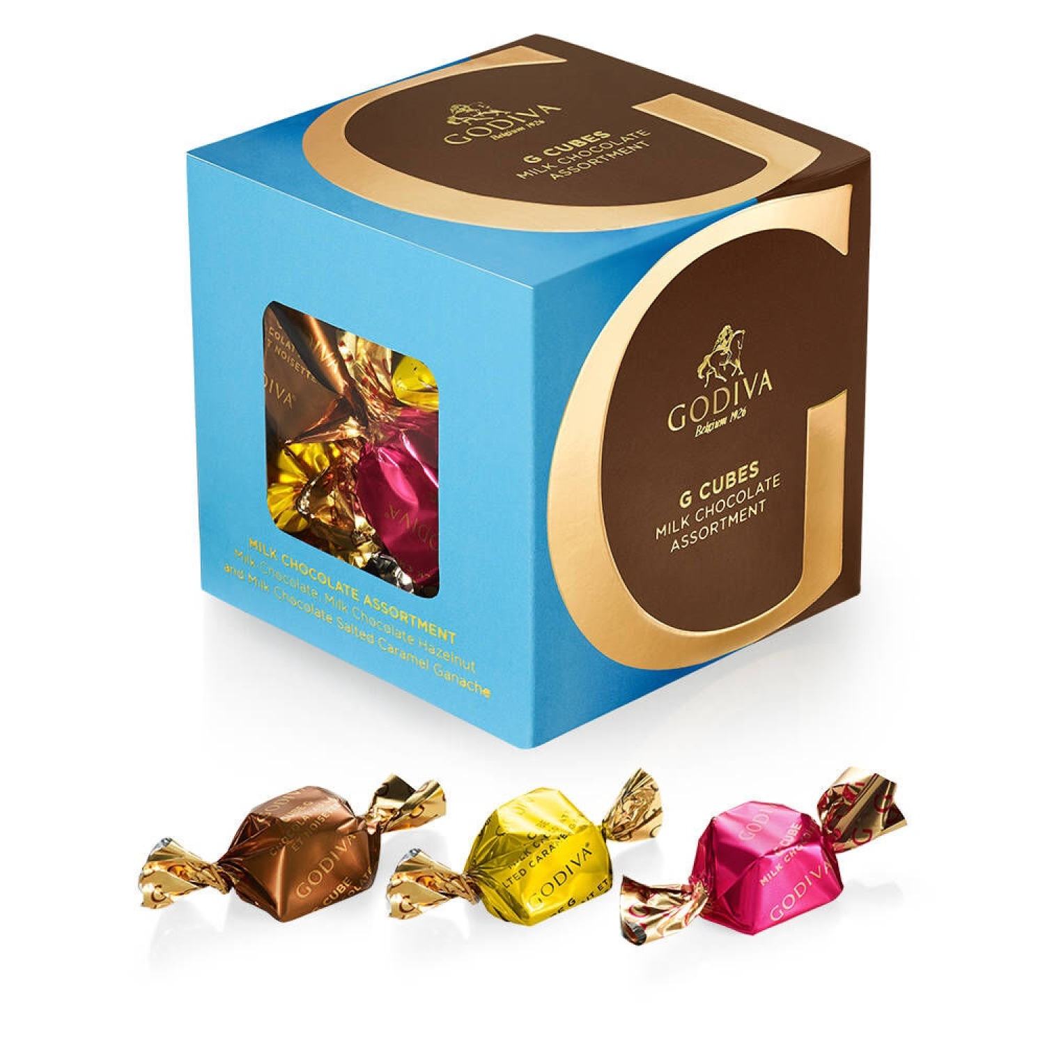 Chocolate GODIVA ngon hất thế giới G Cubes Hộp quà tặng 22 cái vị Milk