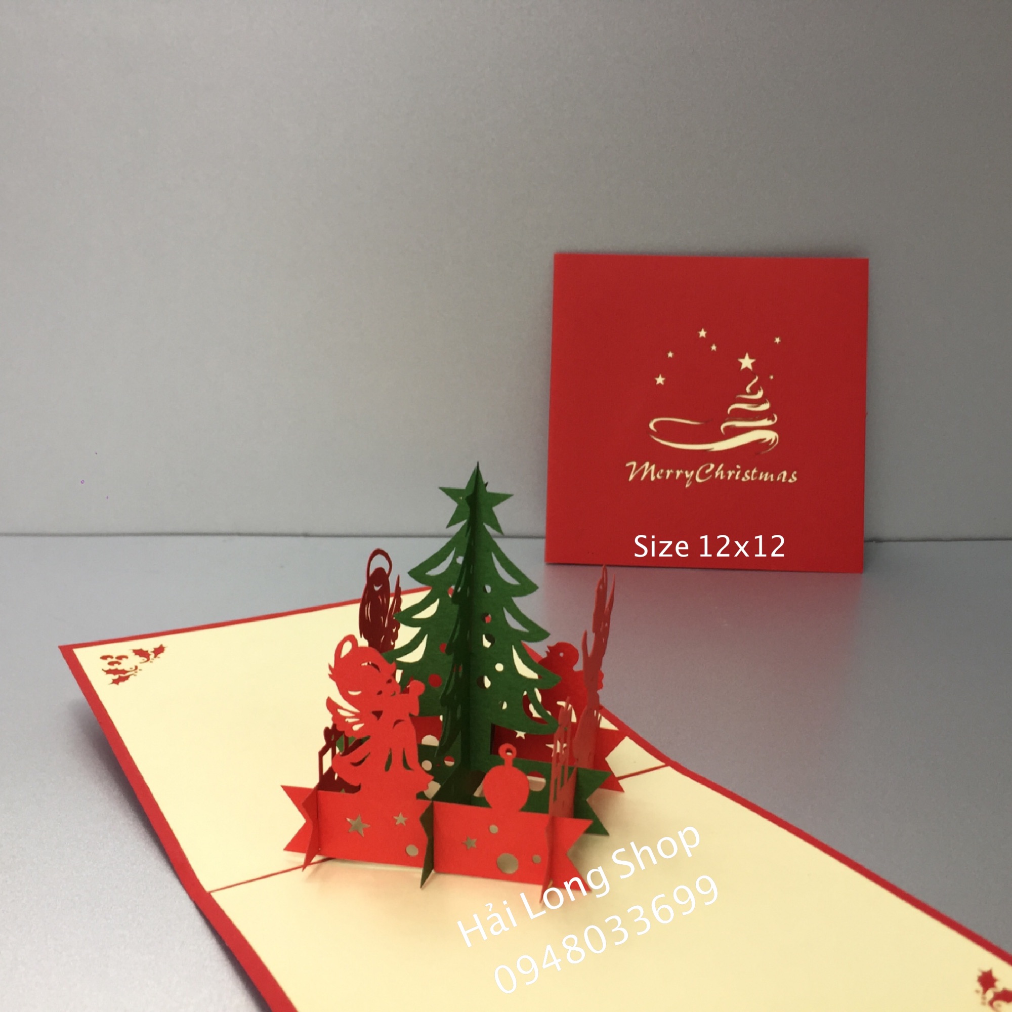 Cây thông 22 - noel - thiệp 3d