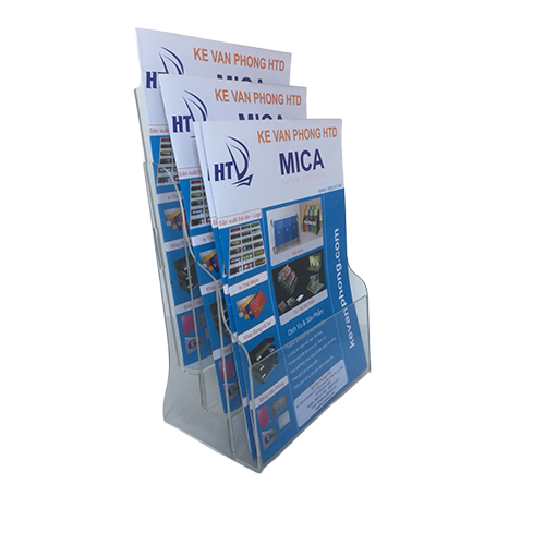 Kệ mica để giấy 3 ngăn A4 đứng