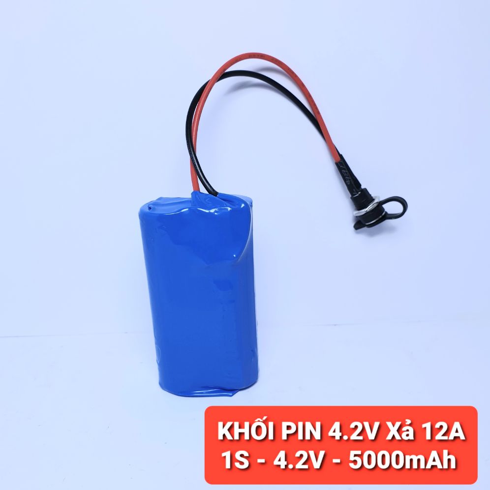 Achun.vn - KHỐI PIN 1S - 3.7V/4.2V - 5.000mAh XẢ 12A DÙNG CHO THIẾT BỊ ĐIỆN TỬ
