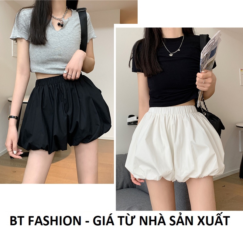 Quần sọt đùi bí ngô vải voan - bt fashion