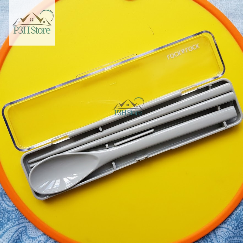 Bộ muỗng đũa nhựa Lock&Lock nhỏ gọn dễ dàng mang theo LLC115GRY