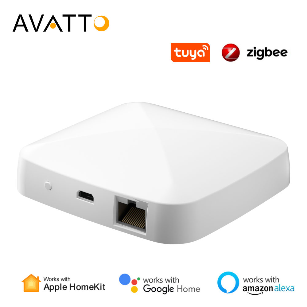Avatto tuya Cổng nối ZigBee 3.0 cầu nối gia đình thông minh ứng dụng cuộc sống thông minh Homekit điều khiển từ xa không dây., Điều khiển bằng giọng nói cho Alexa Google Home.