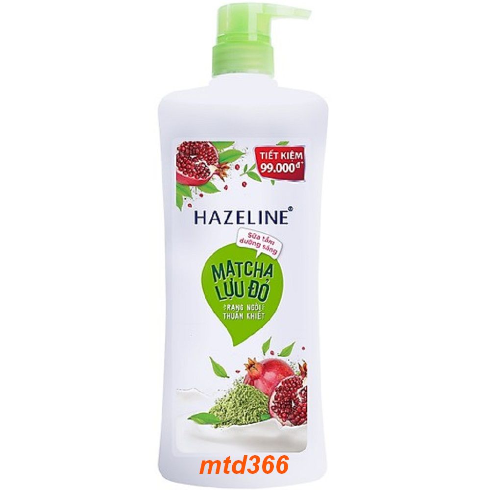 Sữa tắm 900g hazeline matcha & lựu đỏ
