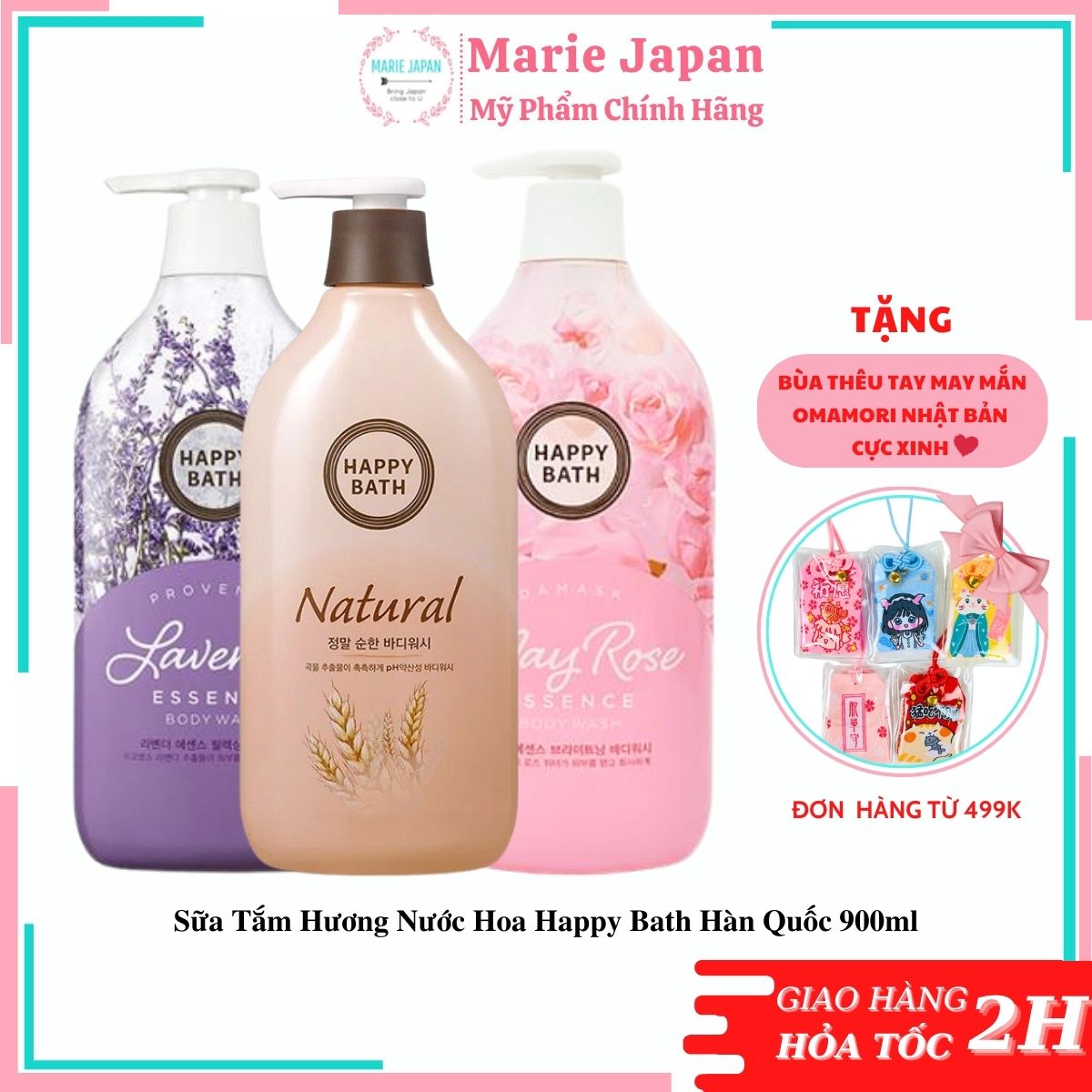 Sữa Tắm Hương Nước Hoa Happy Bath Hàn Quốc 900ml