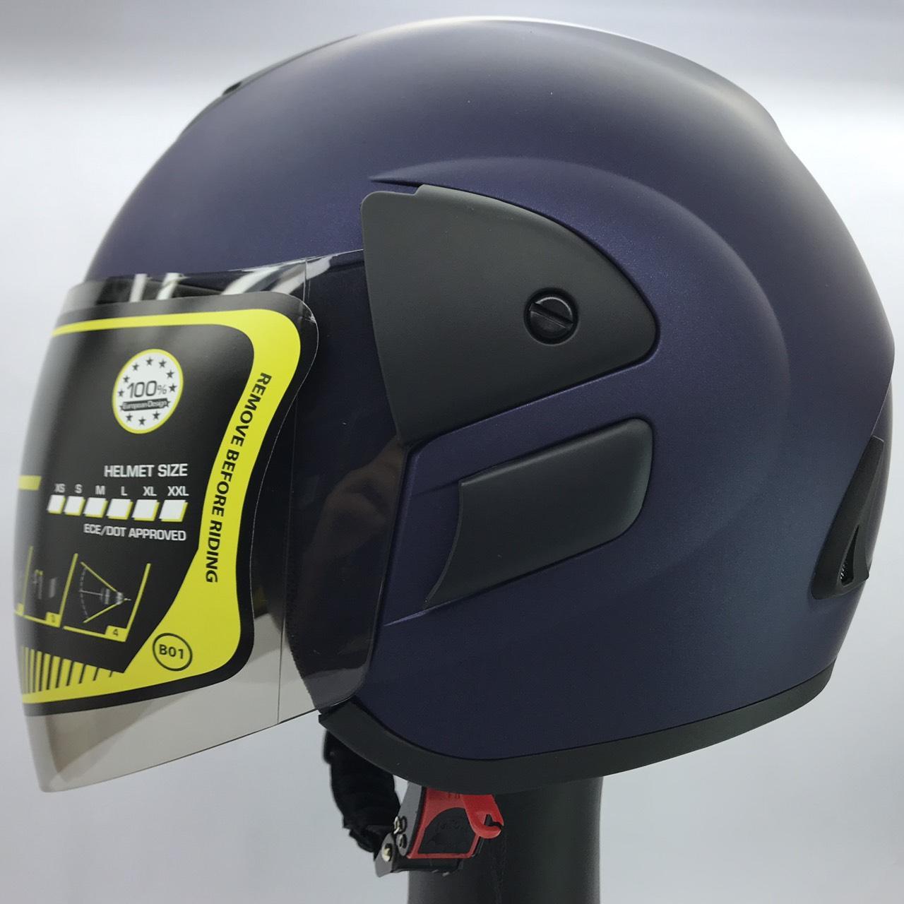 [HCM]Nón bảo hiểm đạt chuẩn Royal M01 xanh than nhám