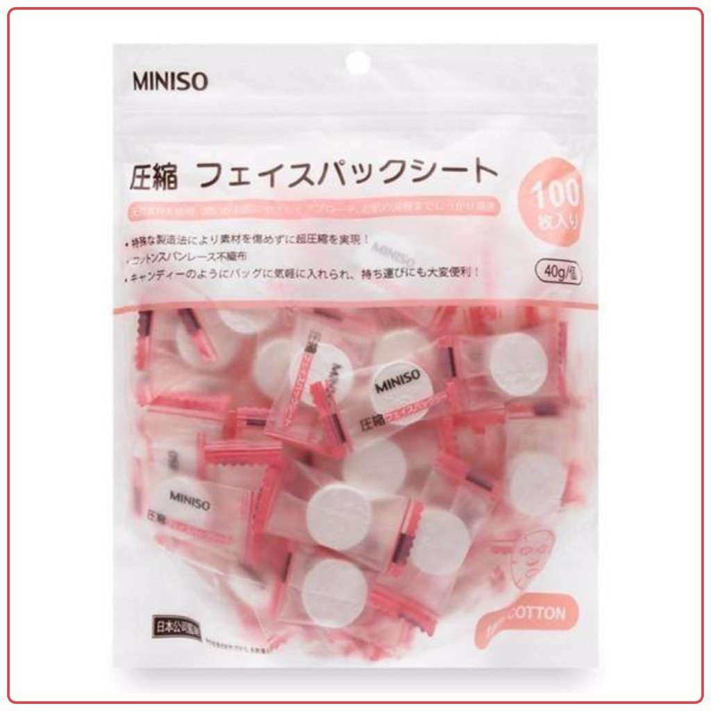 Mặt nạ nén miniso nhật bản túi 100 viên- skin1991