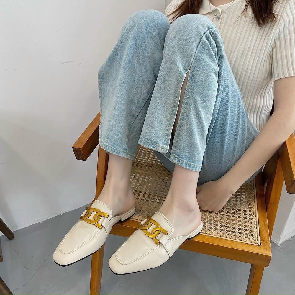 Giày bệt nữ giày búp bê quai xích đế thấp 2,5cm cao cấp giá rẻ mã 621