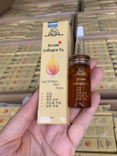 Serum collagen x3 ĐÔNG ANH giảm nám mụn thâm dưỡng da căng bóng