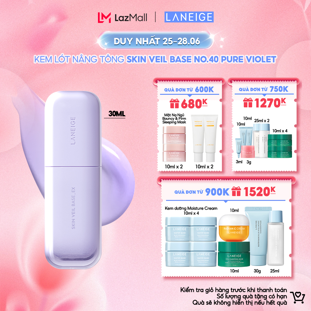 Kem Lót Nâng Tông Laneige Skin Veil Base No.40 Pure Violet 30ml