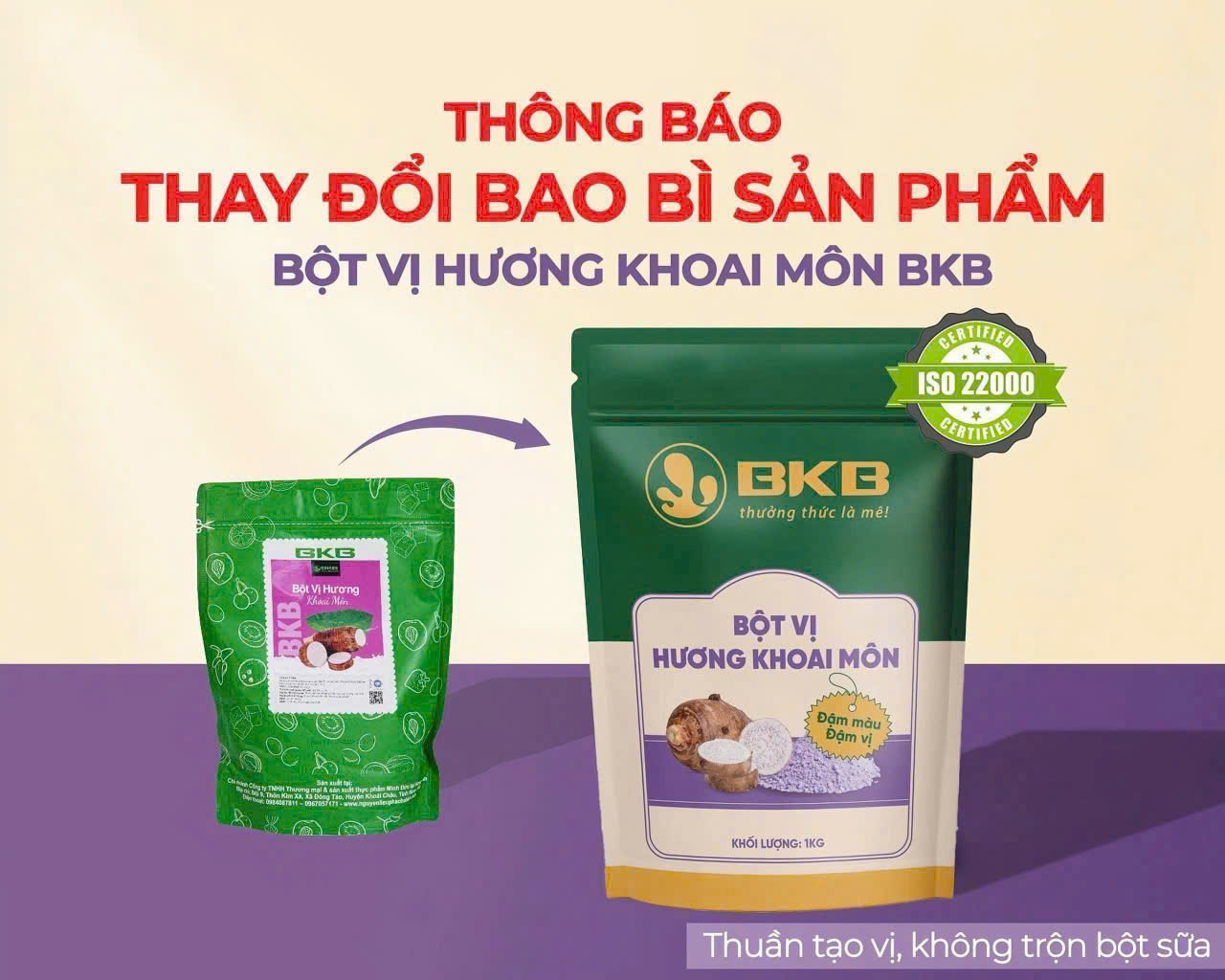 Bột pha trà sữa BKB vị khoai môn gói 1kg