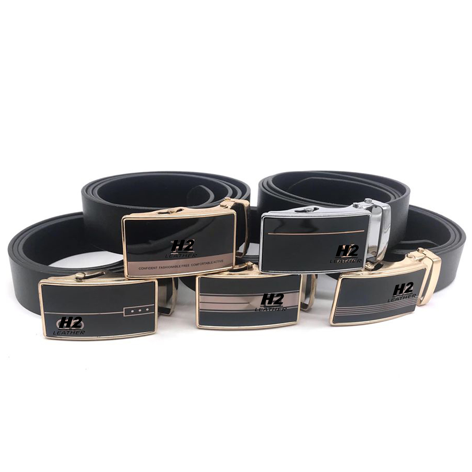 Thắt lưng nam khóa lăn mặt kính sang trọng Đồ Da H2