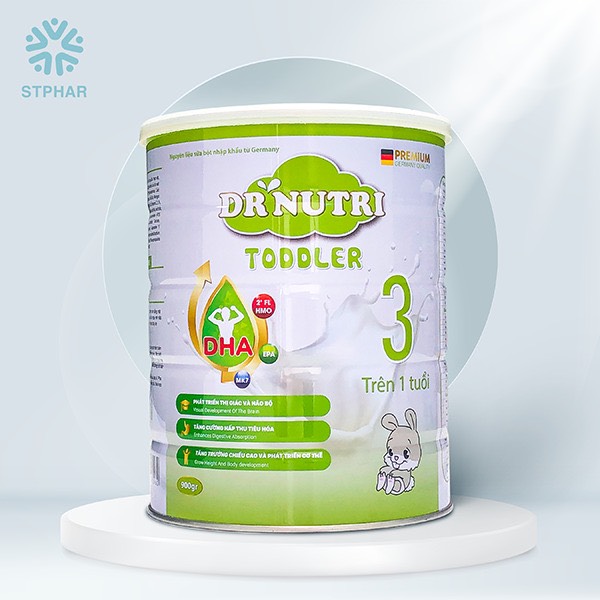 Sữa bột phát triển chiều cao và trí não Dr Nutri Toddler 900g trên 1 tuổi