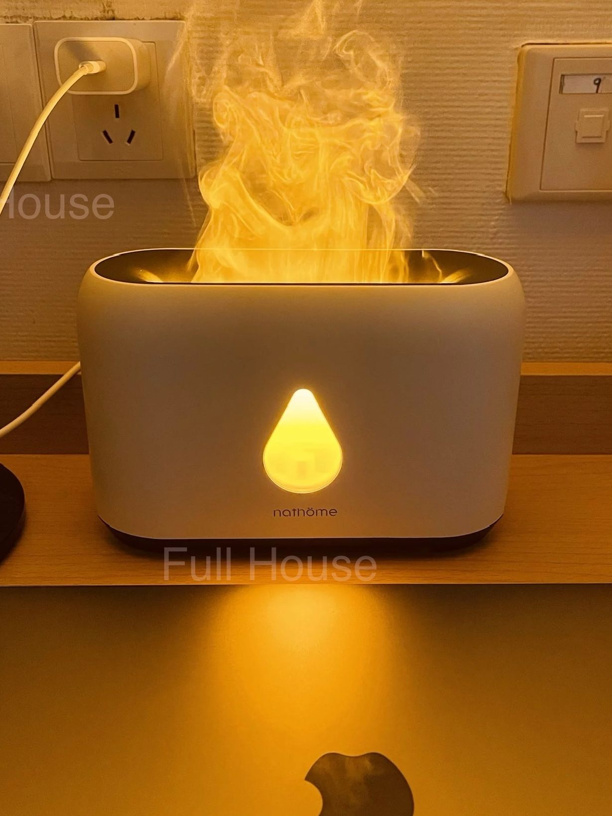 Máy phun sương tạo ẩm,xông tinh dầu đèn ngọn lửa Nathome-chính hãng