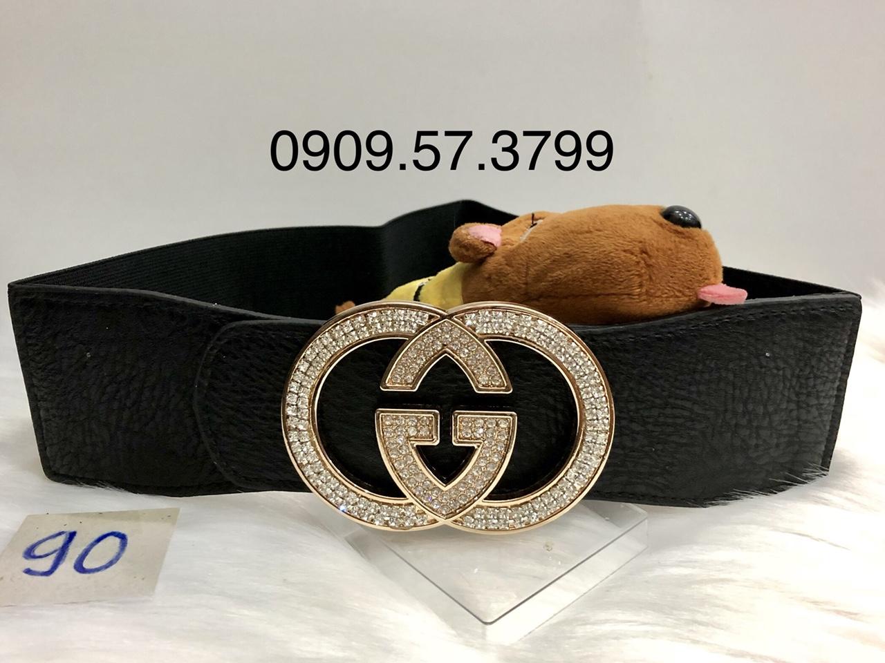 Thắt lưng bản 6cm. mặt logo đính đá. ms090