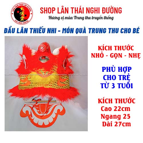 Đầu lân , đầu sư tử kim sa giá rẻ, kích thước nhỏ gọn, nhiều màu sắc cho bé chơi trung thu