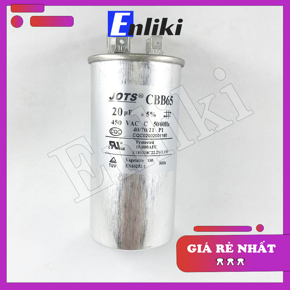 Tụ 20uf 450vac cbb65a-1
