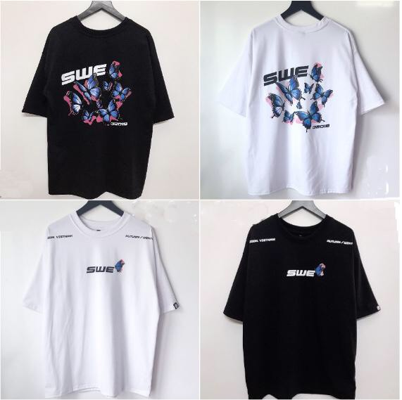 Áo Thun Tay Lỡ Unisex IN SWE BƯỚM- Áo Thun Phông Rộng Thời Trang Nam Nữ Bắt Trent TP33