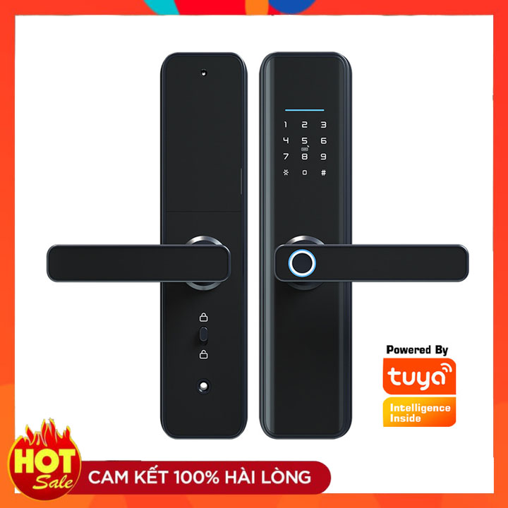 Khóa vân tay thông minh cho cửa gỗ, cửa thép Wifi Tuya