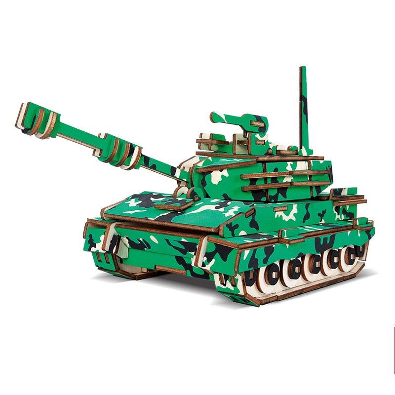 Đồ chơi lắp ráp 3D gỗ mô hình xe tank - cắt laser