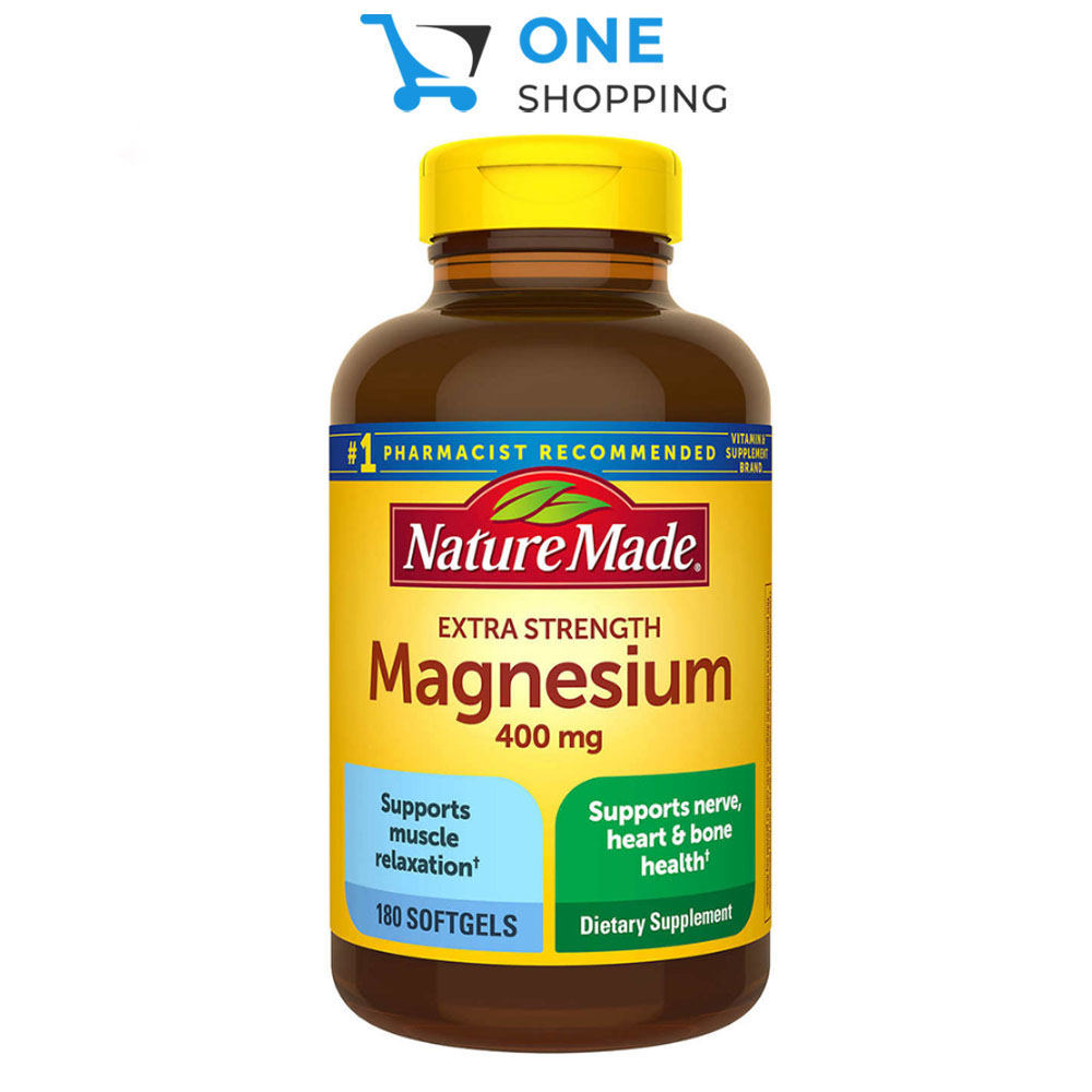 Viên uống bổ sung Magiê Nature Made Magnesium 400mg 180 Viên