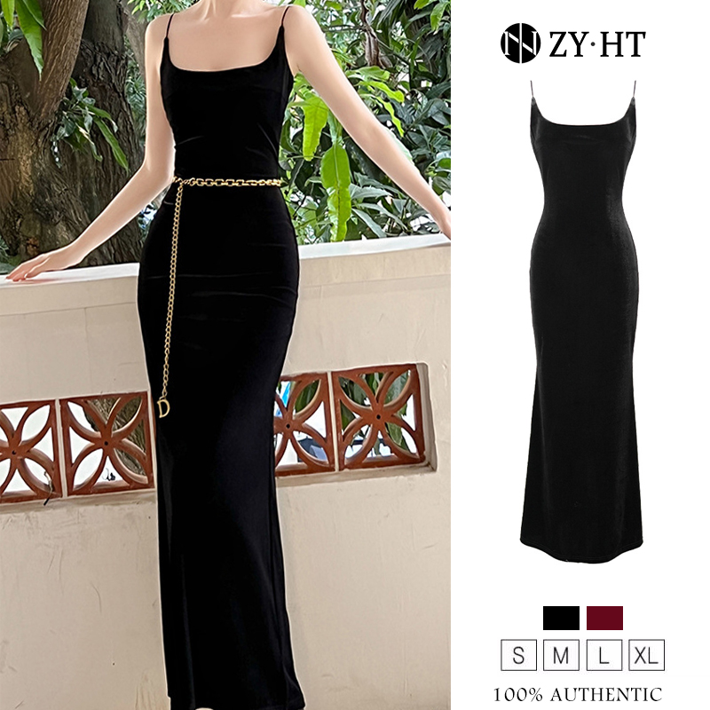 ZYHT EraVogue Đầm Váy nữ váy đen váy đỏ váy dây váy đuôi cá váy nhung váy xã hội cao cấp váy dạ hội váy cổ điển váy sự kiện váy dự tiệc 9605