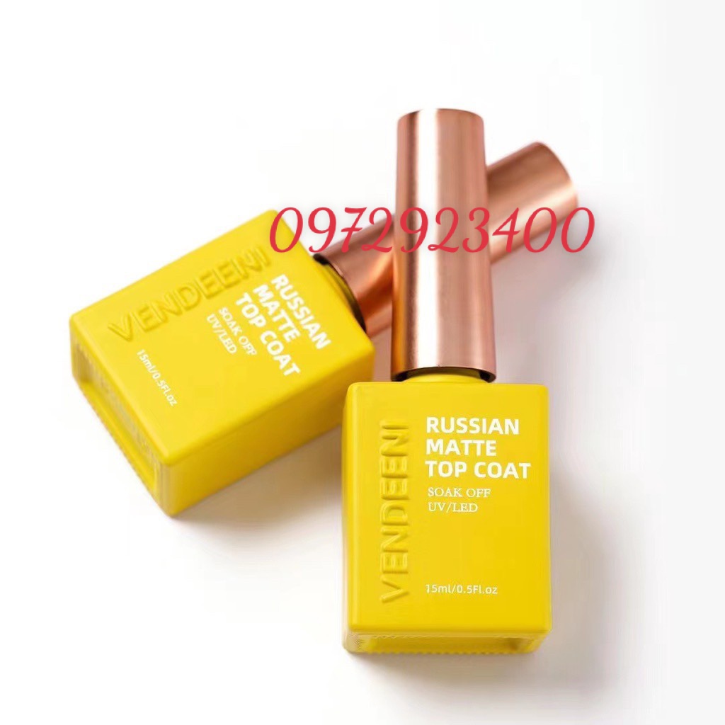 Sơn Gel Top Lì Không Lem Tráng Gương Vendeeni 15ml