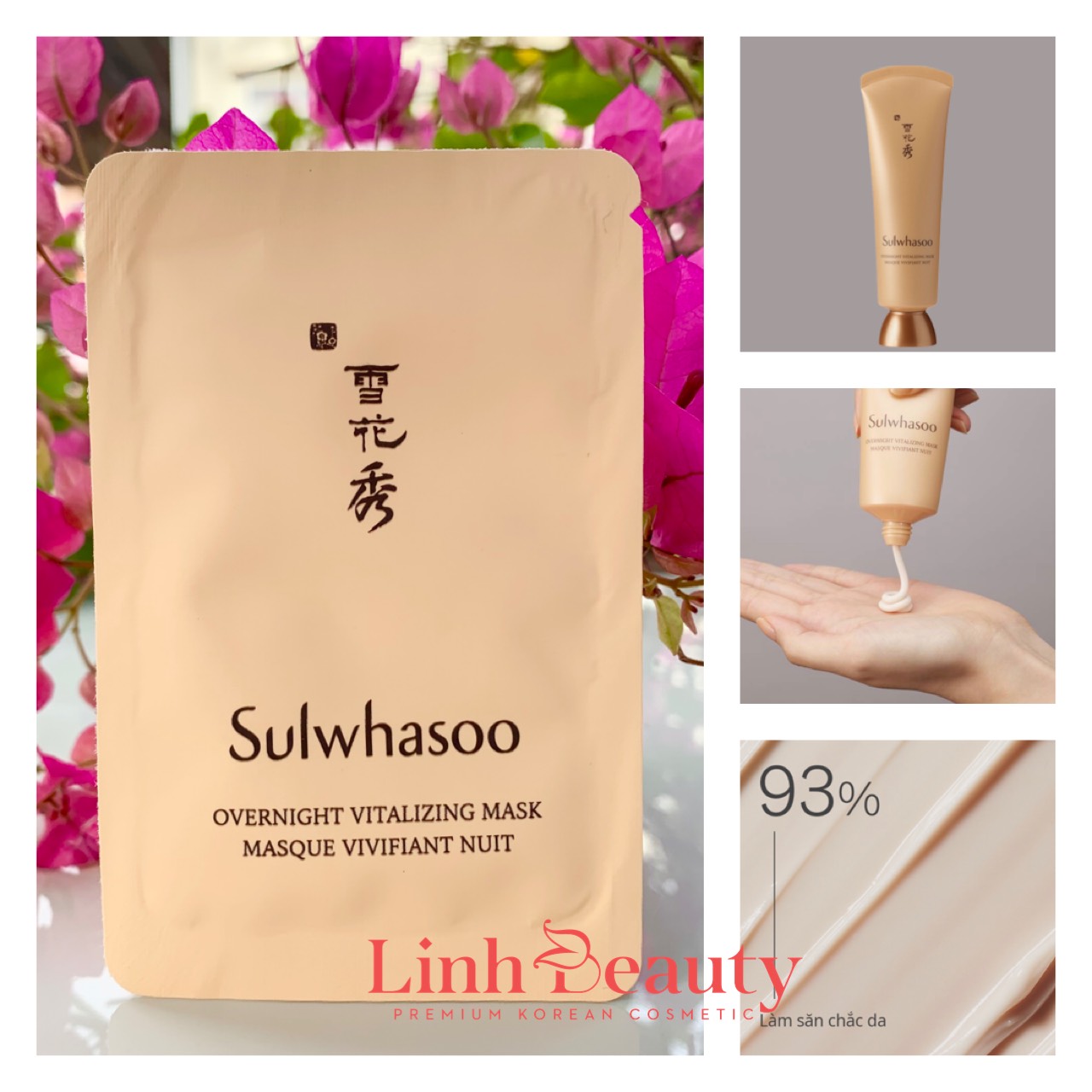 [Sulwhasoo][Mẫu Mới Date 2024] Combo 10/30 Gói Mặt nạ ngủ Sulwhasoo Overnight Vitalizing Mask Ex 2ml/gói - Dưỡng Ẩm, Cải thiện Màu Da, Chống Lão Hóa