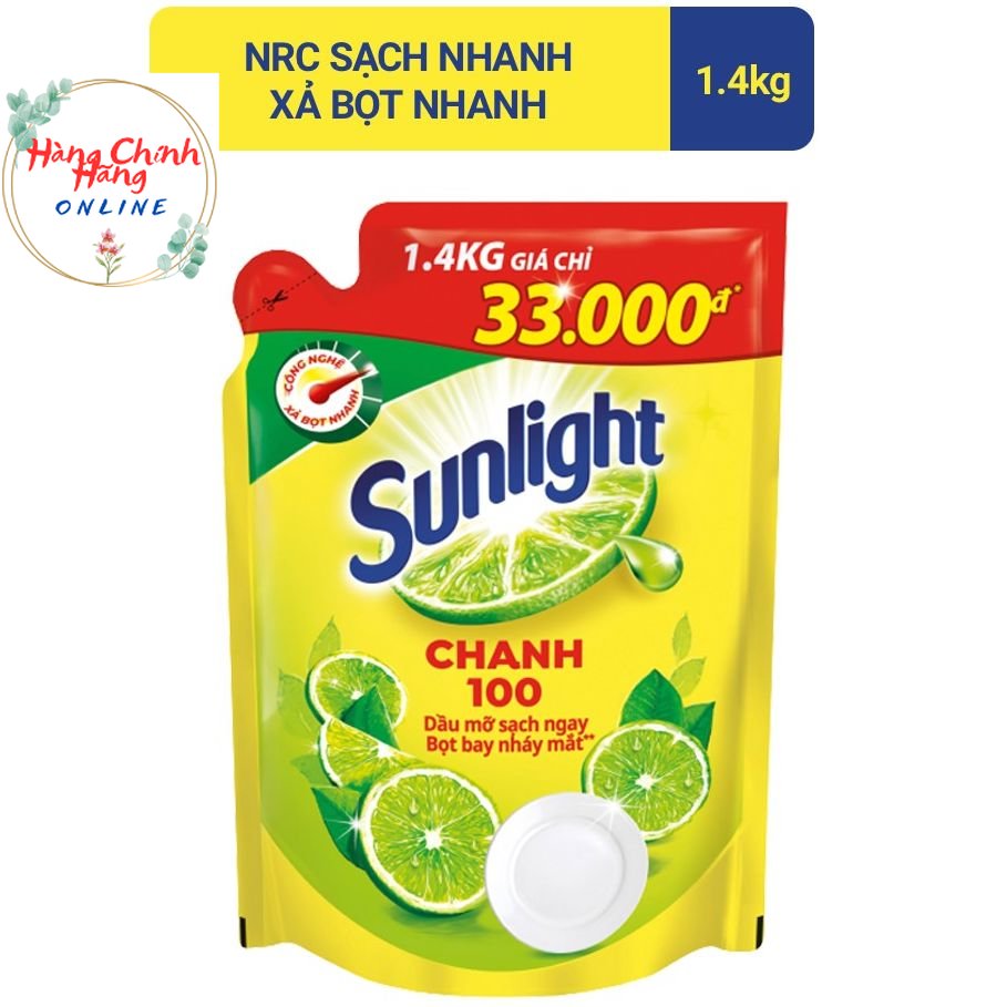Túi Nước Rửa Chén Sunlight Chanh 1.4kg