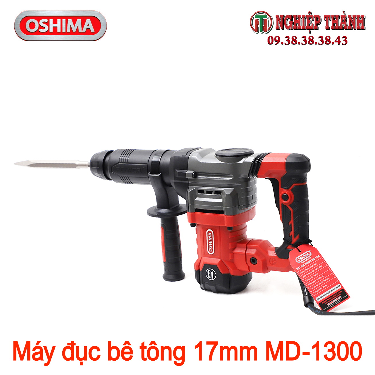 Máy đục bê tông 17mm oshima md-1300