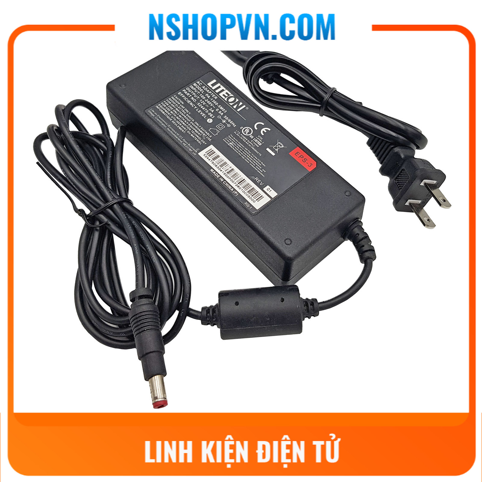 Nguồn adapter liteon 12v 3a