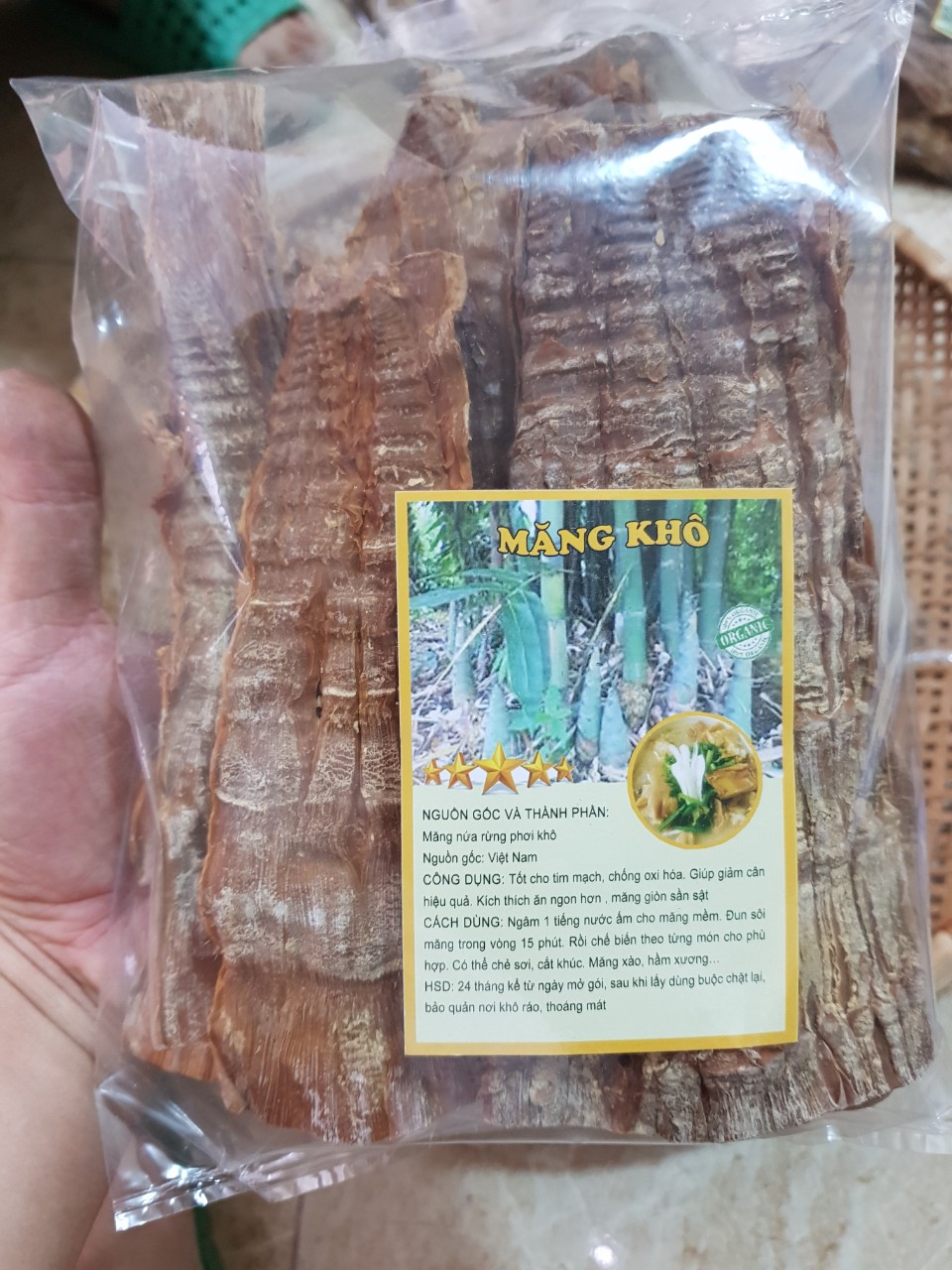 Măng khô (500g), măng bẹ rừng phơi khô, hàng loại 1 chất lượng, thơm ngon, giòn, không sơ, bổ dưỡng