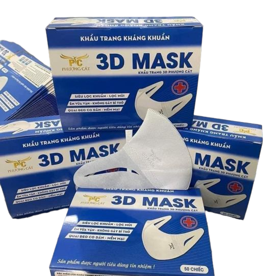 Hộp 50 chiếc khẩu trang 3d mask pc form 3d công nghệ nhật