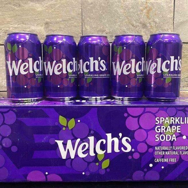 Date 09/26 nước ngọt welch's vị nho 355ml x 5 lon