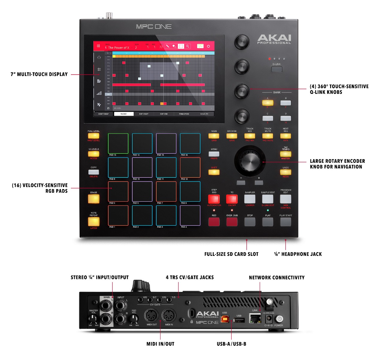 AKAI MPC One - Thiết bị làm nhạc màn hình cảm ứng 7 inch