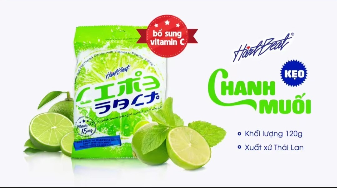 Kẹo Chanh Muối Thái Lan HartBeat Vitamin C