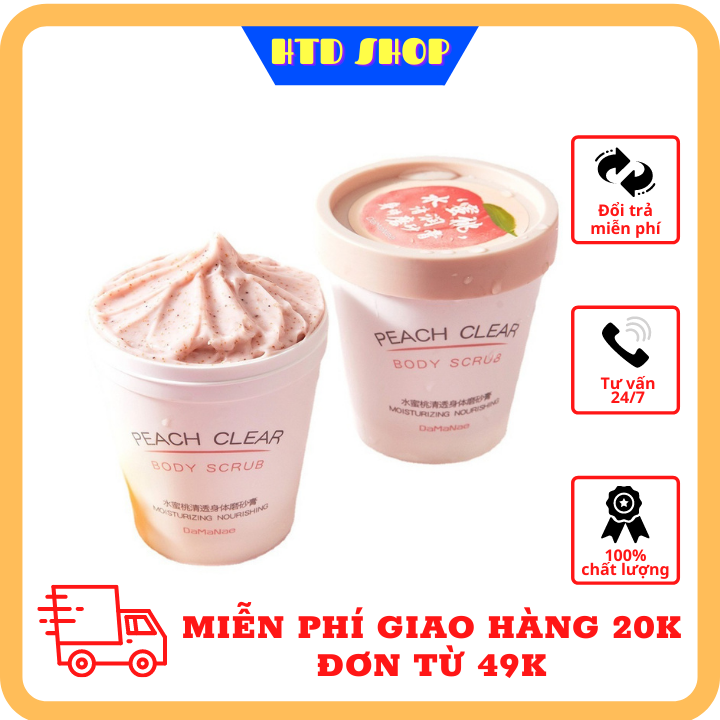 Tẩy tế bào chết body HEYXI tinh chất đào 200g tẩy tế bào chết, dưỡng trắng da
