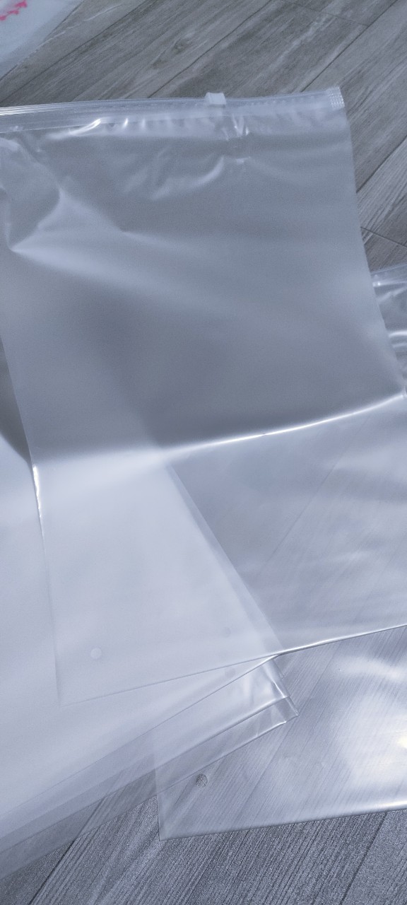 Túi Zip lụa mờ mềm dẻo có khóa kéo (1kg) đựng quần áo, giày dép