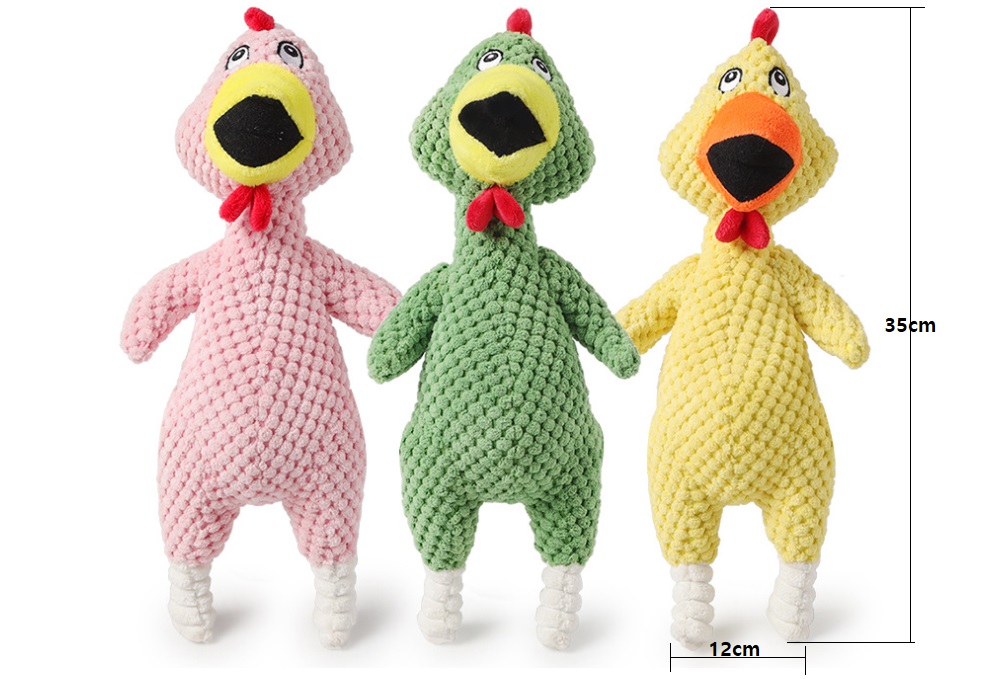 Đồ chơi thú nhồi bông chicken nhai gặm cho chó mèo - đồ chơi chó mèo thú cưng