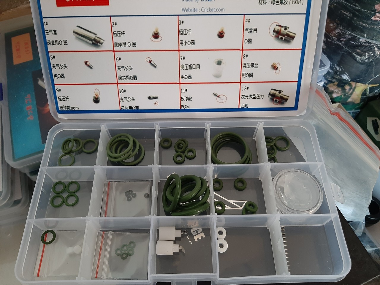 Hộp gioăng cao su cricket