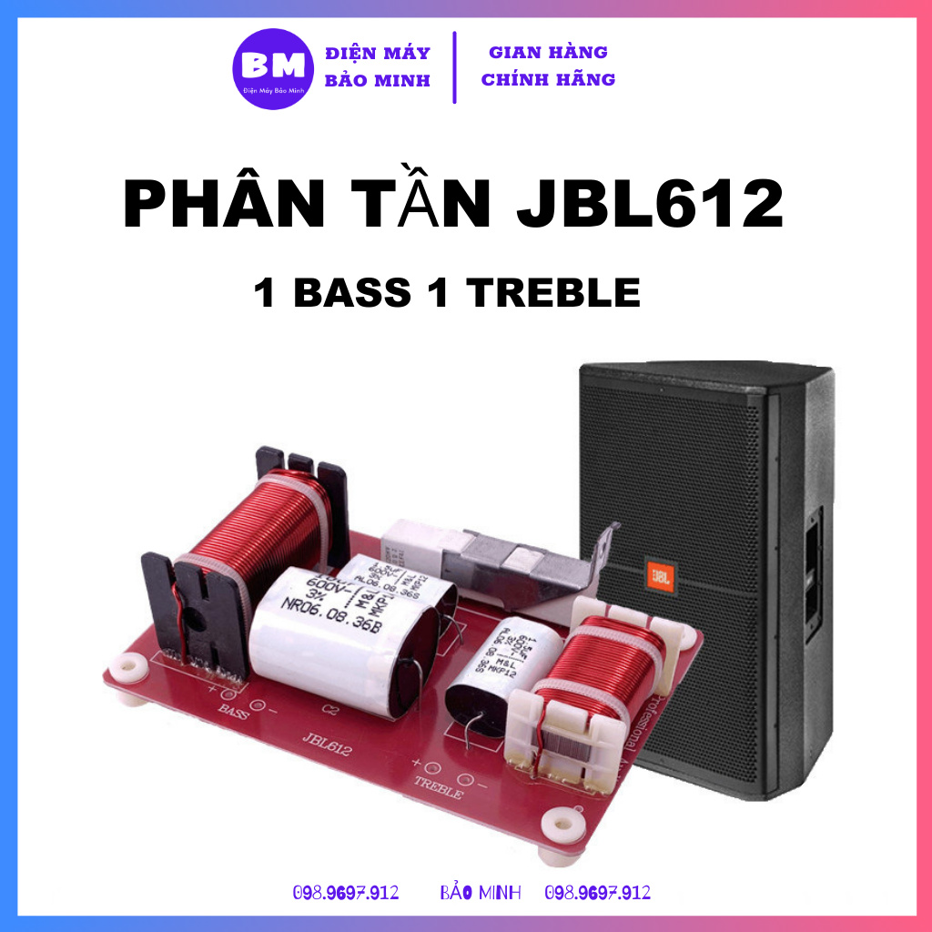 Mạch phân tần loa jbl 612 cao cấp - phân tần 2 loa 1 bass 1 treble - phân tần full đơn