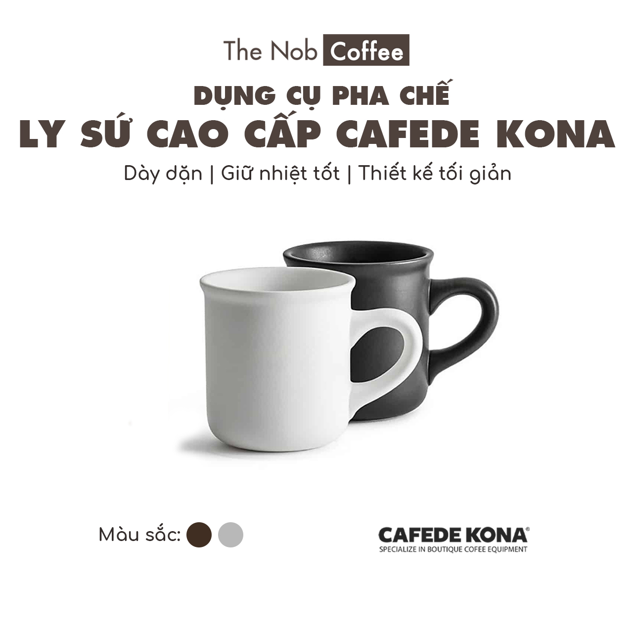 Ly sứ uống cà phê cao cấp Cafede Kona