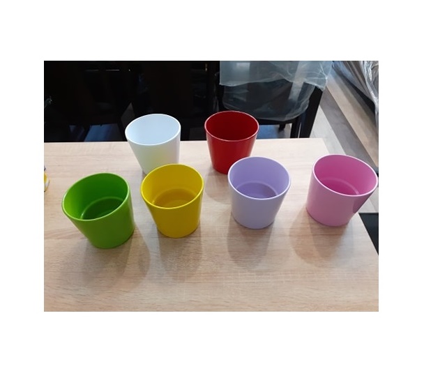 Chậu sứ trồng cây, cao 13cm, rộng miệng 13cm