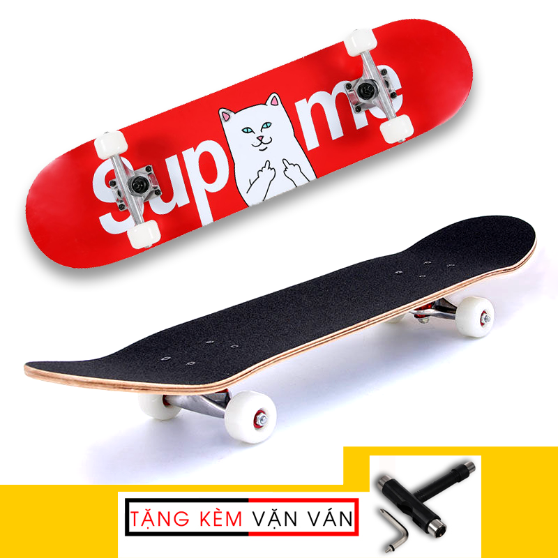 Ván trượt thể thao mặt nhám bánh cao su cao cấp - Đại Nam Sport - Tặng kèm tool vặn ván