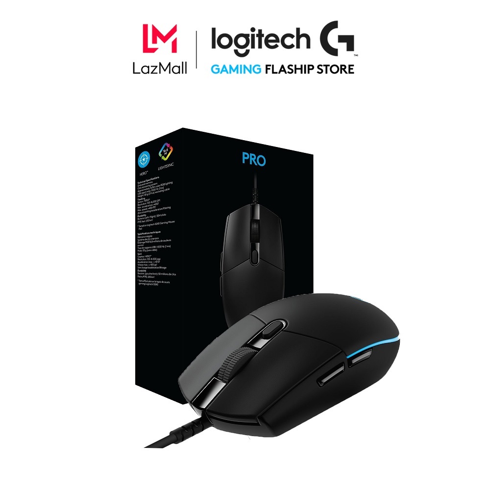 Chuột game có dây logitech g pro hero - rgb, 6 nút lập trình, cảm biến 25k