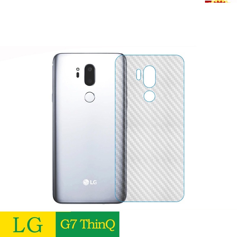 Miếng dán lưng LG G7 Dán dẻo vân Carbon mặt lưng chống trầy